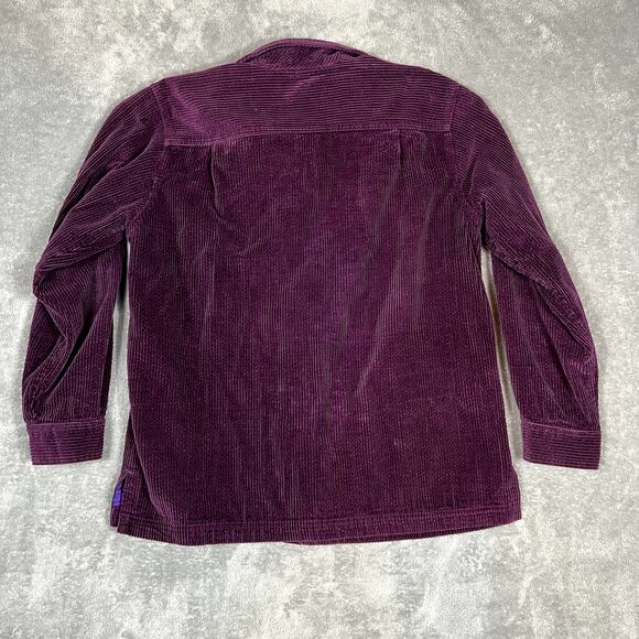 LL Bean Quilt Lined Cordoroy Jacket Sweater Women's M Purple Shacket Outdoor - Picture 5 of 10